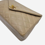 BEIGE VINTAGE KUVERT FLAP BAG