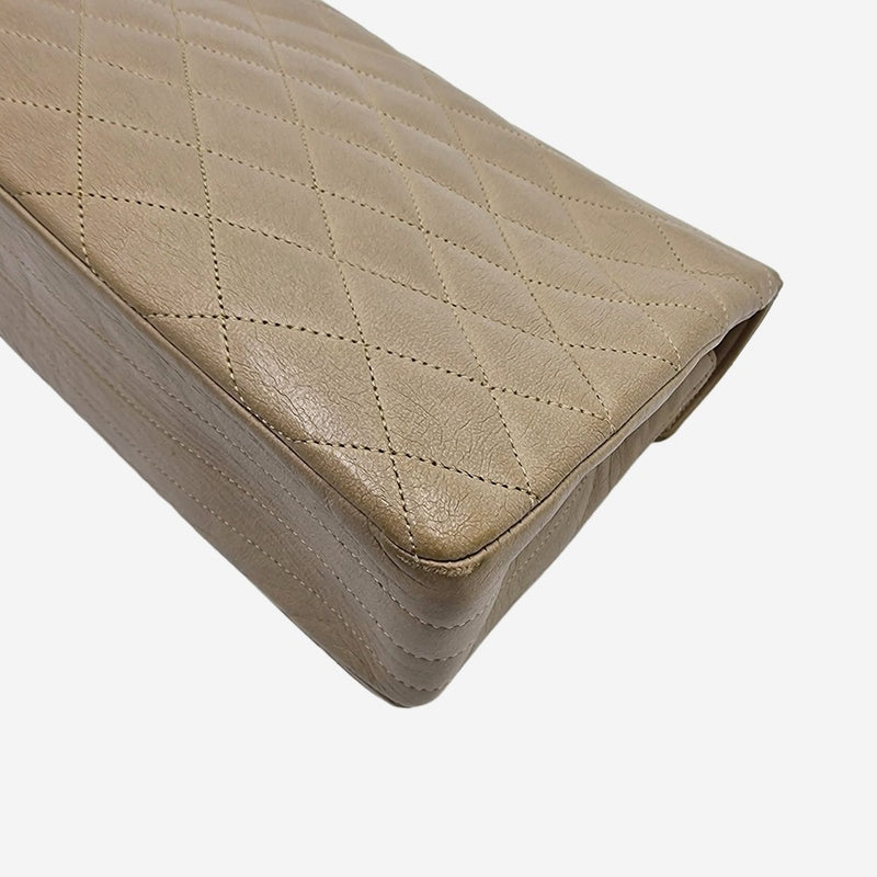 BEIGE VINTAGE KUVERT FLAP BAG