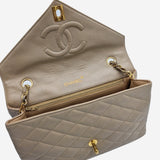 BEIGE VINTAGE KUVERT FLAP BAG