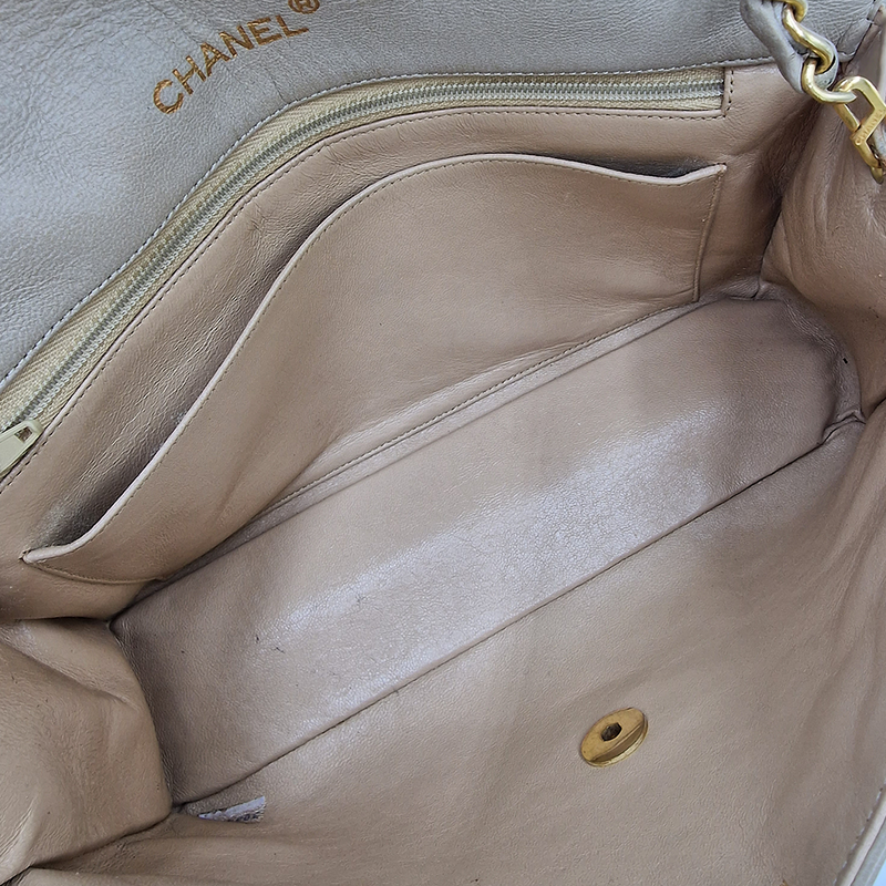 BEIGE VINTAGE KUVERT FLAP BAG
