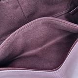 Lyserød medium iridescent lambskin single flap