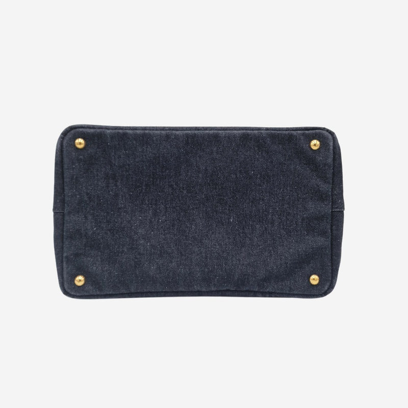 SORT DENIM CANAPA TOTE MEDIUM