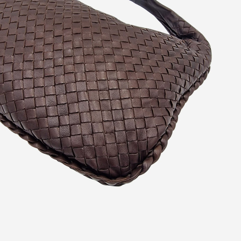 MEDIUM MØRKEBRUN CLASSIC VENETA HOBO