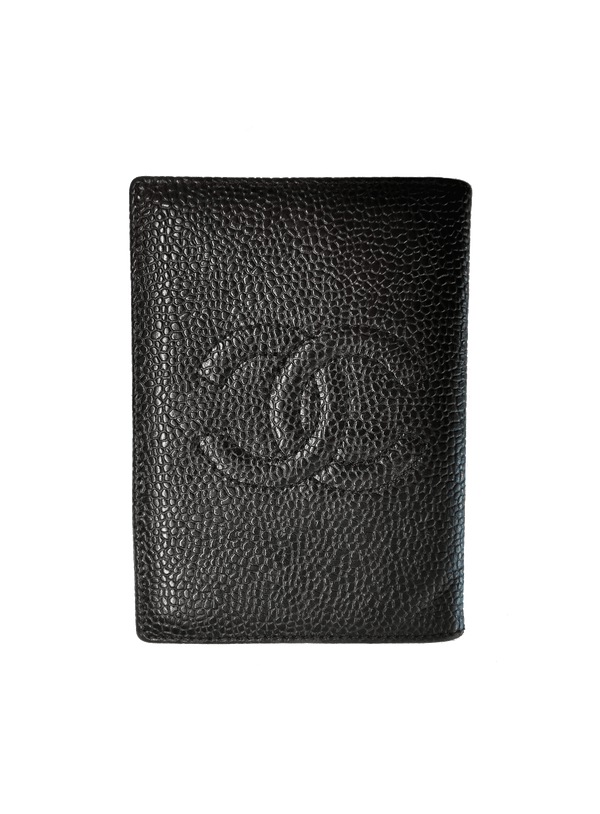 Sort CC caviar kortholder taske fra brand: CHANEL - We Do Vintage