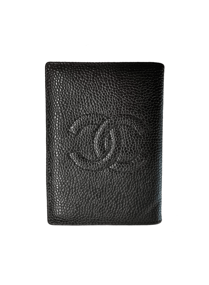 Sort CC caviar kortholder taske fra brand: CHANEL - We Do Vintage
