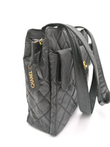 Sort CC Coated Canvas shoulder bag taske fra brand: CHANEL - We Do Vintage