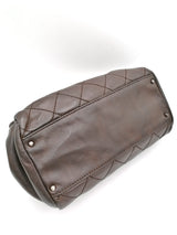 Brun CC Quilted handbag taske fra brand: CHANEL - We Do Vintage