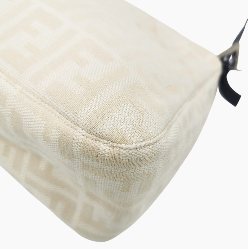 Beige Zucca mamma baguette taske fra brand: FENDI - We Do Vintage