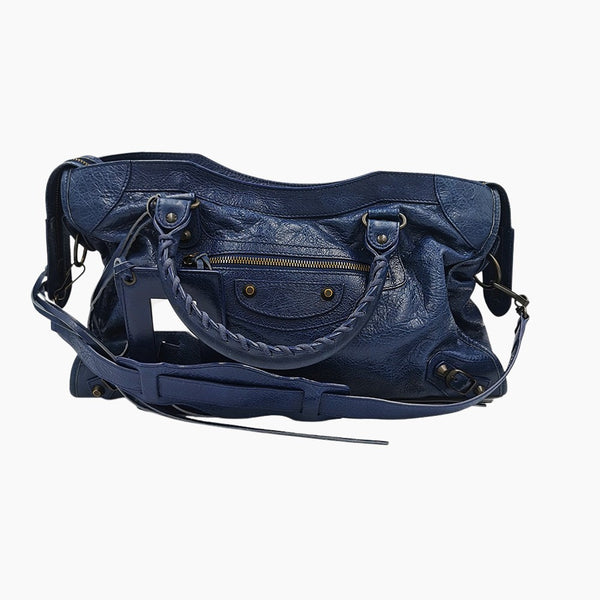 Blå city bag taske fra brand: BALENCIAGA - We Do Vintage
