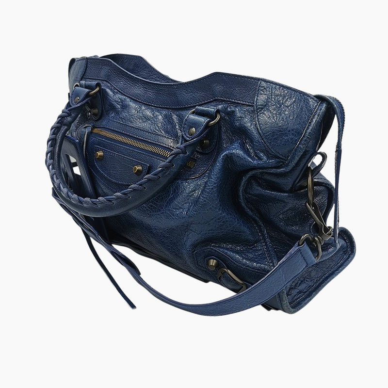 Blå city bag taske fra brand: BALENCIAGA - We Do Vintage