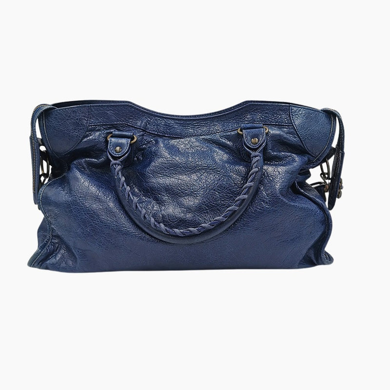Blå city bag taske fra brand: BALENCIAGA - We Do Vintage