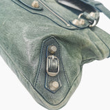 grågrøn mini city bag taske fra brand: BALENCIAGA - We Do Vintage