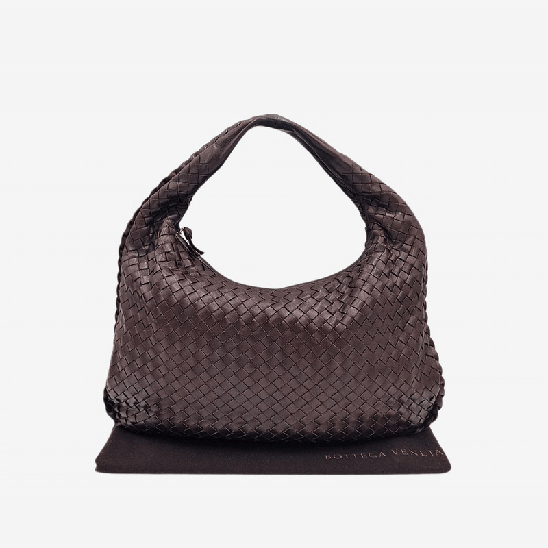 MEDIUM MØRKEBRUN CLASSIC VENETA HOBO