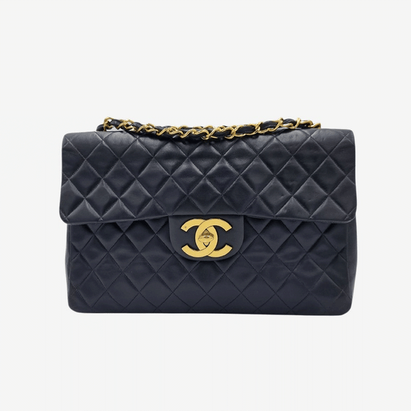 VINTAGE MAXI SINGLE CLASSIC FLAP BAG taske fra brand: CHANEL - We Do Vintage