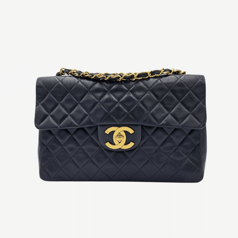 VINTAGE MAXI SINGLE CLASSIC FLAP BAG taske fra brand: CHANEL - We Do Vintage