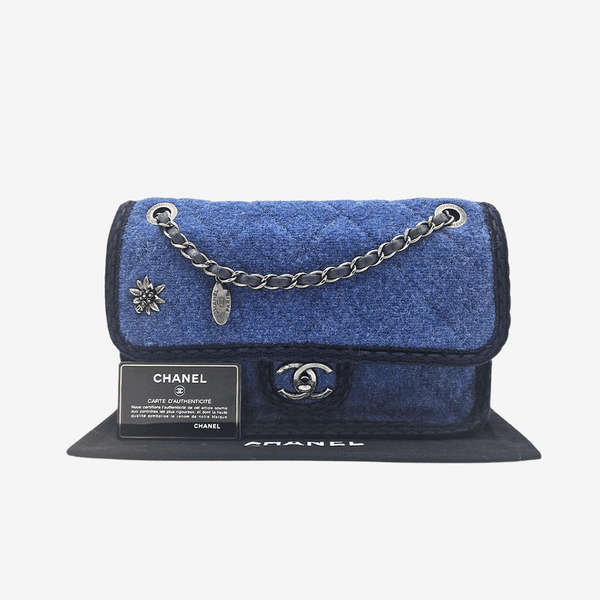 Paris-Salzburg medium wool single flap bag