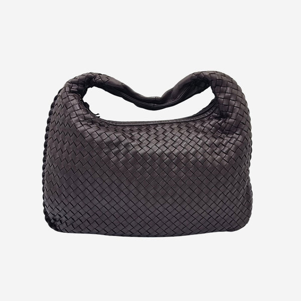 MEDIUM MØRKEBRUN CLASSIC VENETA HOBO taske fra brand: BOTTEGA VENETA - We Do Vintage