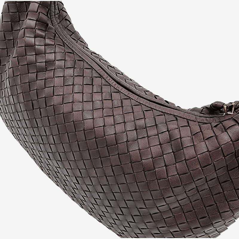 MEDIUM BRUN CLASSIC VENETA HOBO taske fra brand: BOTTEGA VENETA - We Do Vintage