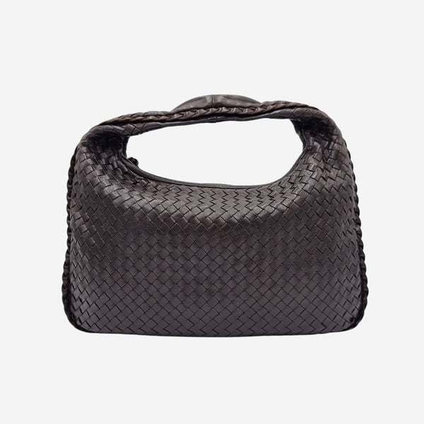 MEDIUM MØRKEBRUN CLASSIC VENETA HOBO taske fra brand: BOTTEGA VENETA - We Do Vintage