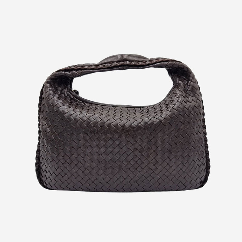 MEDIUM MØRKEBRUN CLASSIC VENETA HOBO taske fra brand: BOTTEGA VENETA - We Do Vintage