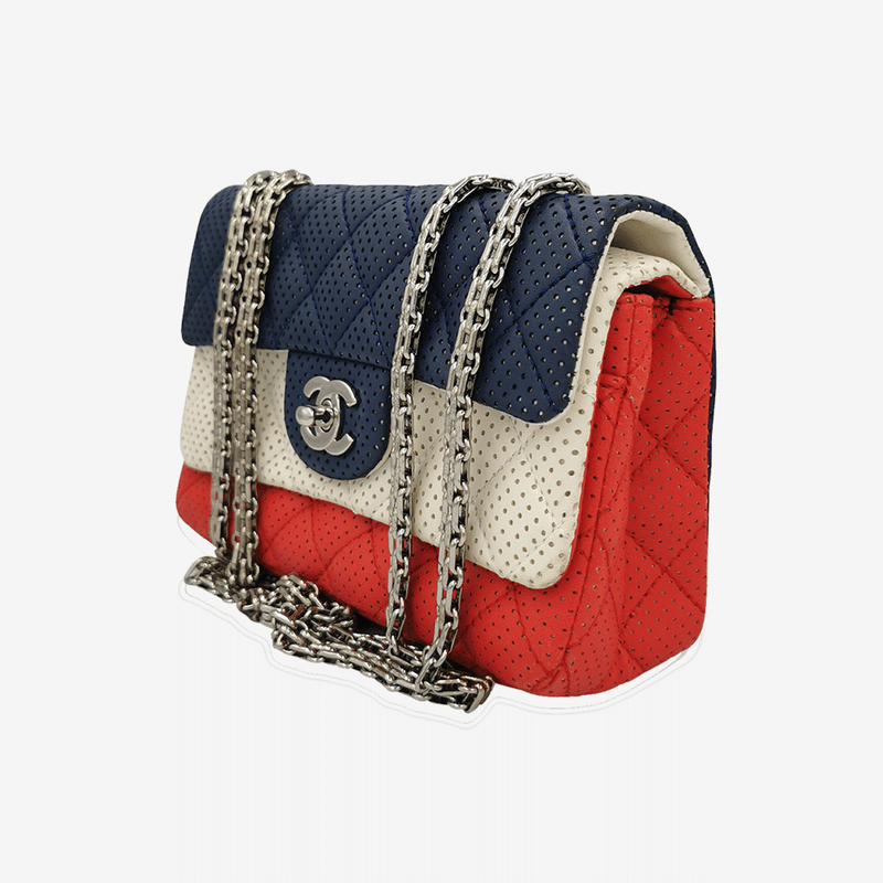 Limited edition french flag classic double flap bag taske fra brand: CHANEL - We Do Vintage