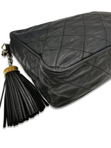 Sort Quilted Camera bag taske fra brand: CHANEL - We Do Vintage