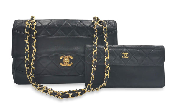 Sort Single Flap small m. pung taske fra brand: CHANEL - We Do Vintage