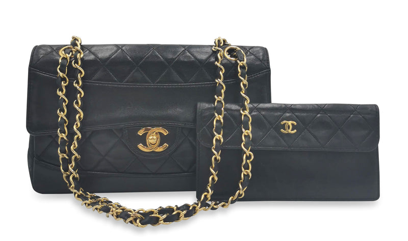 Sort Single Flap small m. pung taske fra brand: CHANEL - We Do Vintage