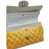 Orange Patent Classic flap medium taske fra brand: CHANEL - We Do Vintage