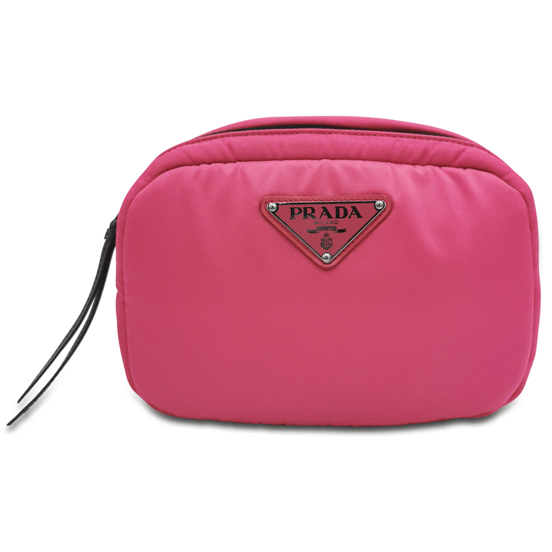 Fuxia pink nylon bæltetaske taske fra brand: PRADA - We Do Vintage