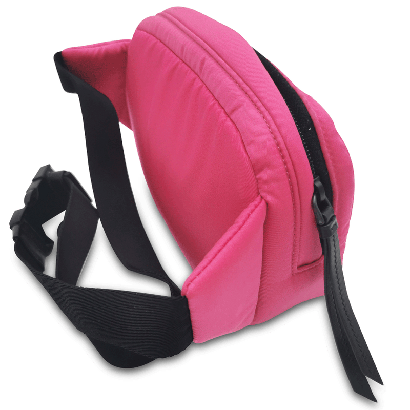Fuxia pink nylon bæltetaske taske fra brand: PRADA - We Do Vintage