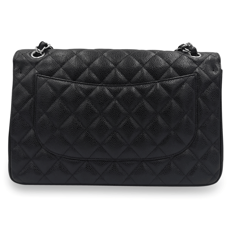 Sort caviar jumbo Classic double flap taske fra brand: CHANEL - We Do Vintage