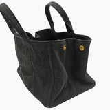 Sort denim Canapa Tote medium taske fra brand: PRADA - We Do Vintage