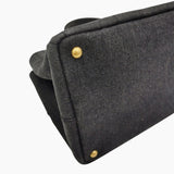 Sort denim Canapa Tote medium taske fra brand: PRADA - We Do Vintage