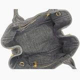 Sort denim Canapa Tote medium taske fra brand: PRADA - We Do Vintage