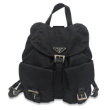 Sort Nylon rygsæk small taske fra brand: PRADA - We Do Vintage