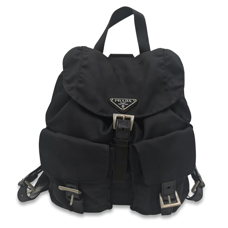 Sort Nylon rygsæk small taske fra brand: PRADA - We Do Vintage