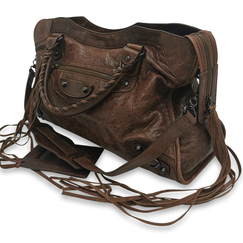 Brun City bag taske fra brand: BALENCIAGA - We Do Vintage