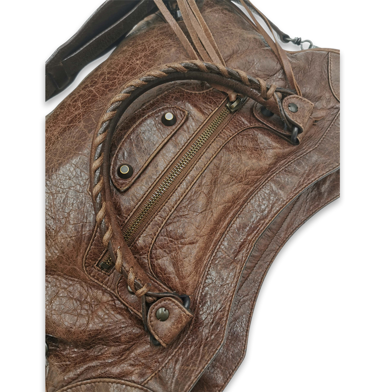 Brun City bag taske fra brand: BALENCIAGA - We Do Vintage