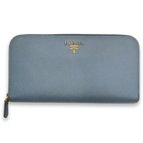 Blå Large Zipper Wallet taske fra brand: PRADA - We Do Vintage