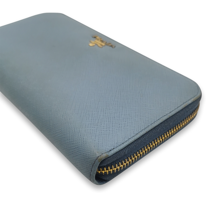 Blå Large Zipper Wallet taske fra brand: PRADA - We Do Vintage