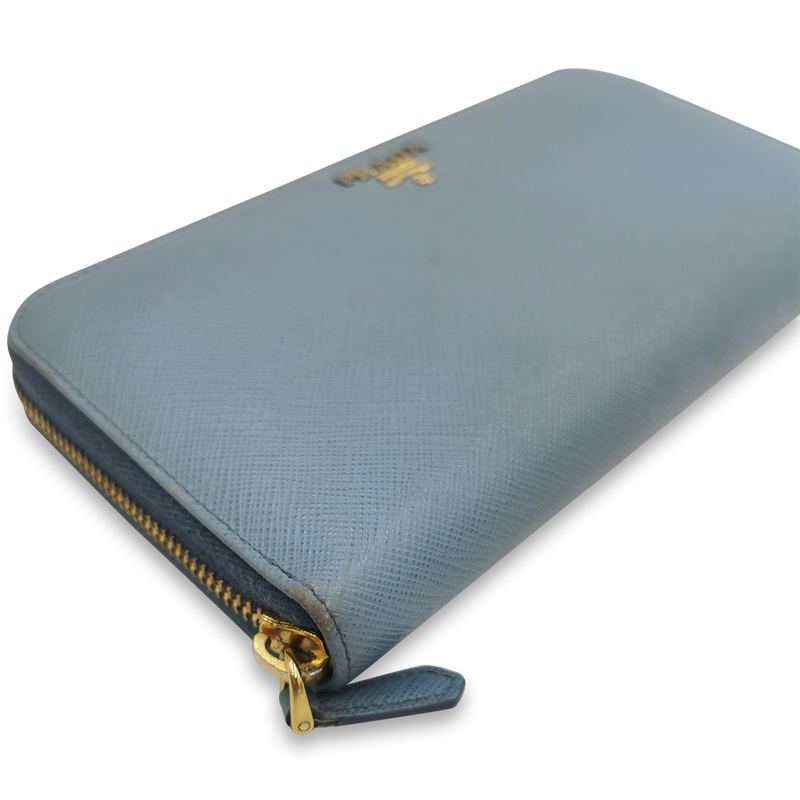 Blå Large Zipper Wallet taske fra brand: PRADA - We Do Vintage