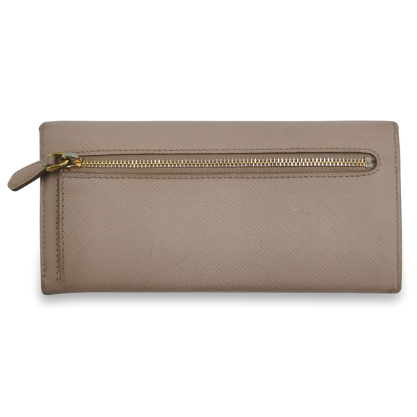 Beige Saffiano Bow Wallet taske fra brand: PRADA - We Do Vintage