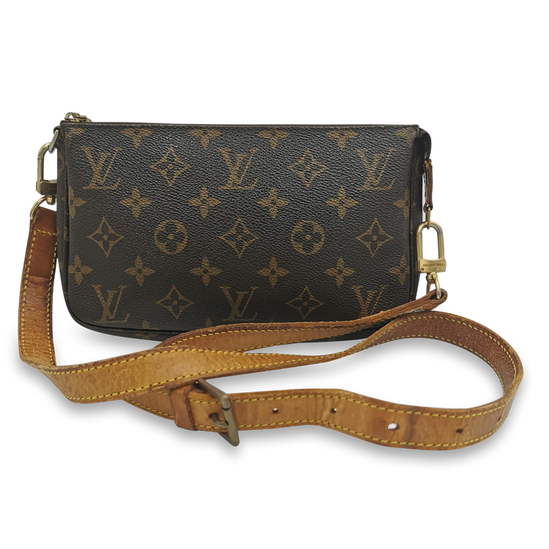Monogram Canvas Pochette Accessoires m. crossbody rem taske fra brand: LOUIS VUITTON - We Do Vintage