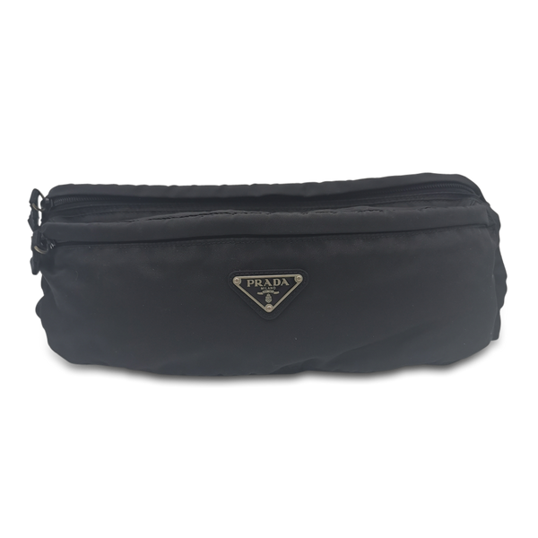 Sort Nylon bæltetaske taske fra brand: PRADA - We Do Vintage