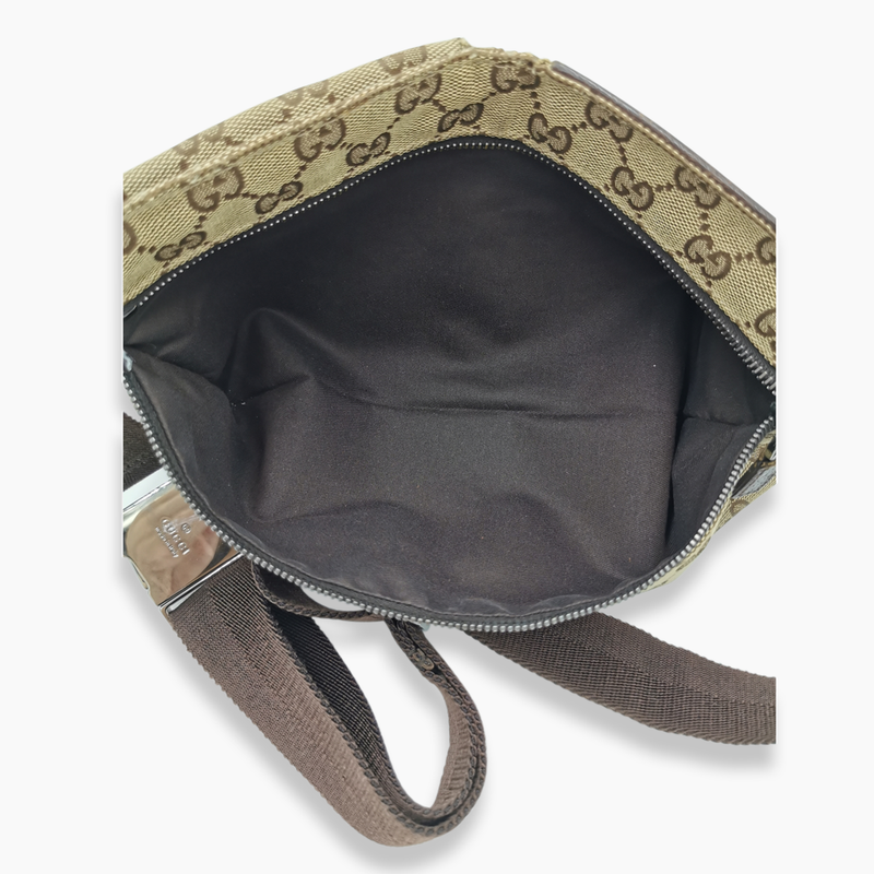 Diamant canvas bælte/crossbodytaske taske fra brand: GUCCI - We Do Vintage