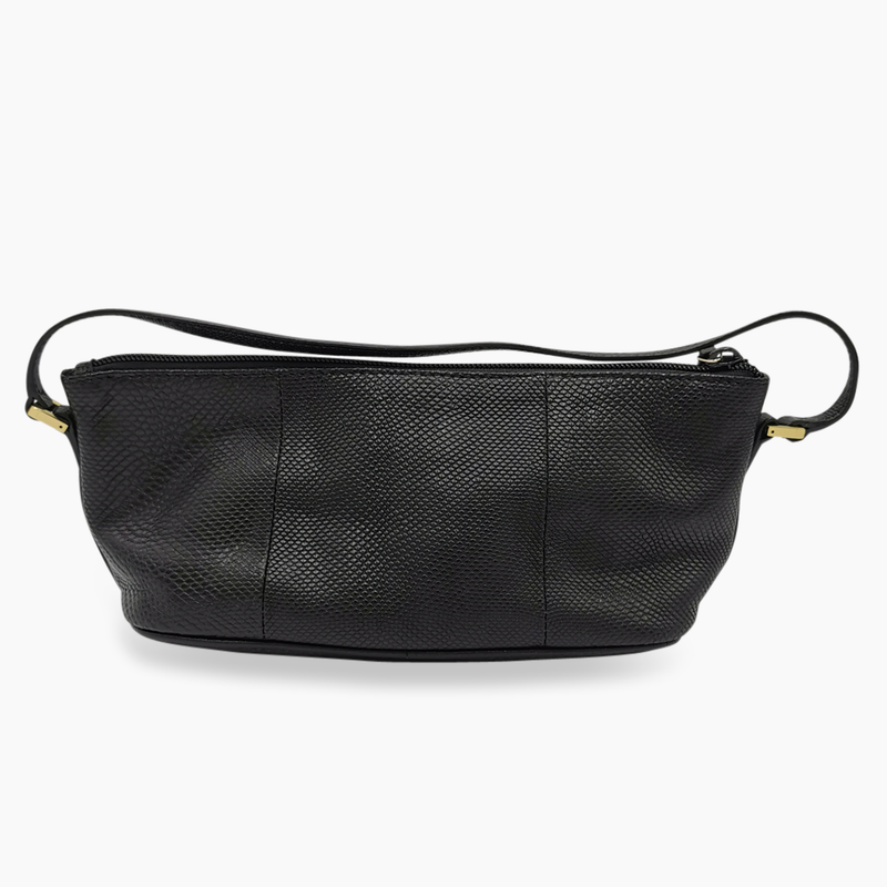 Sort læder boat pochette taske fra brand: GUCCI - We Do Vintage