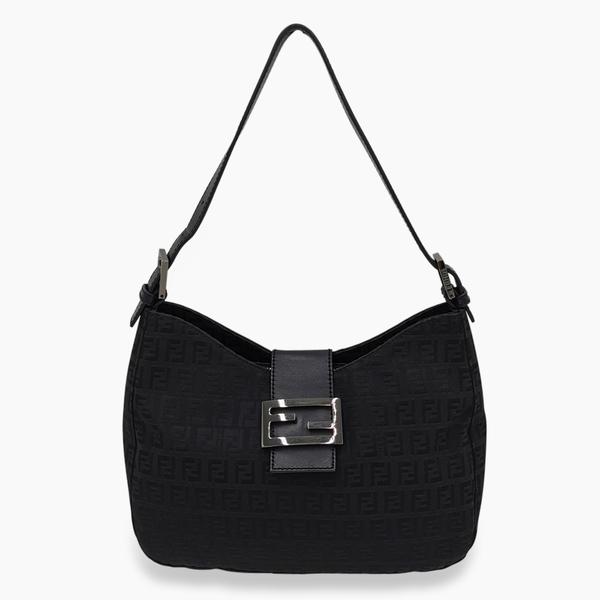 Sort Zucca baguette taske fra brand: FENDI - We Do Vintage