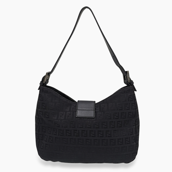 Sort Zucca baguette taske fra brand: FENDI - We Do Vintage