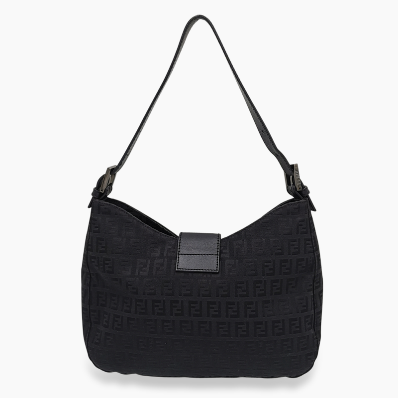 Sort Zucca baguette taske fra brand: FENDI - We Do Vintage